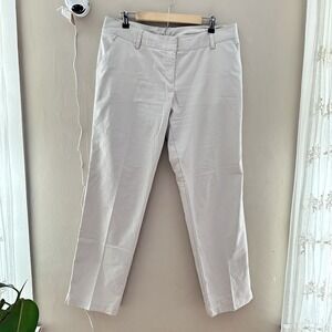 Adidas Womens Climalite Golf Pants Size 14 Ivory Stretch Trouser Athletic Preppy
